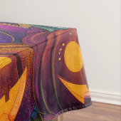 不気味ブルーティックコンハウンドハロウィンウィッチカボチャ テーブルクロス (インサイチュ)