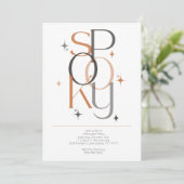 不気味ミニマルレトロモダンハロウィーン 招待状 (スタンド正面)