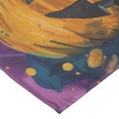 不気味ラブラドールドッグハロウィーンウィッチとカボチャ テーブルクロス (アングル)