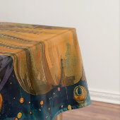 不気味ラブラドールドッグハロウィーンウィッチとカボチャ テーブルクロス (インサイチュ)