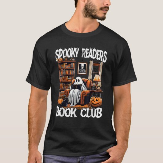 不気味リーダブッククラブ幽霊ブックズ読カボキ Tシャツ (正面)