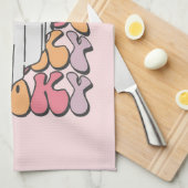 不気味レトロ幽霊 キッチンタオル (四つ折り)