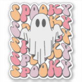 不気味レトロ幽霊 シール (正面)