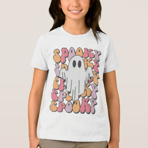 不気味レトロ幽霊 トライブレンドTシャツ