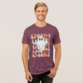 不気味レトロ幽霊 トライブレンドTシャツ (正面全面)
