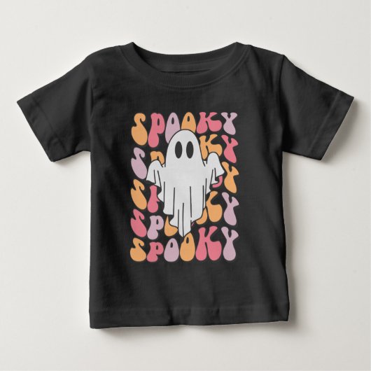 不気味レトロ幽霊 ベビーTシャツ (正面)
