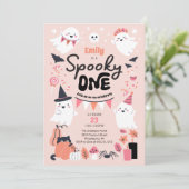 不気味ワンカワイイ幽霊1歳のパーティー 招待状 (スタンド正面)