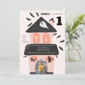 不気味ワンカワイハウス幽霊のよく出るファースト誕生日 招待状 (スタンド正面)