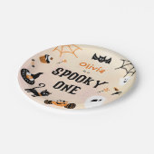 不気味ワンカワイハロウィーン幽霊1日 ペーパープレート (アングル)