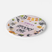 不気味ワンカワイハロウィーン幽霊1日 ペーパープレート (アングル)