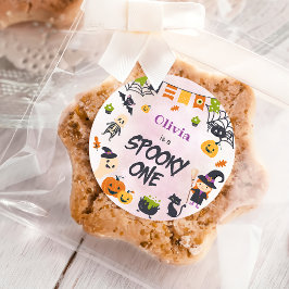 不気味ワンカワイハロウィーン幽霊1日 ラウンドシール