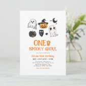 不気味ワングウルハロウィーンファースト誕生日 招待状 (スタンド正面)