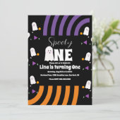 不気味ワングルーヴィ幽霊ハロウィーン誕生日 招待状 (スタンド正面)