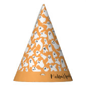 不気味ワンハロウィンオレンジ誕生日パーティーハット パーティーハット (左)