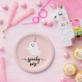 不気味ワンハロウィーンかわいい幽霊1歳の誕生日 ペーパープレート (パーティー)
