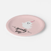 不気味ワンハロウィーンかわいい幽霊1歳の誕生日 ペーパープレート (アングル)