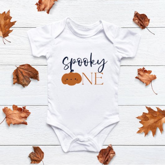 不気味ワンハロウィーンオレンジカボチャベビーボディスーツ ベビーボディスーツ