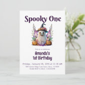 不気味ワンハロウィーン幽霊ファーストバースデーパーティー 招待状 (スタンド正面)
