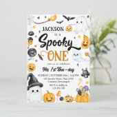 不気味ワンハロウィーン幽霊誕生日パーティー 招待状 (スタンド正面)