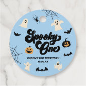不気味ワンブルーハロウィーン1st誕生日パーティー フェイバータグ (裏面)