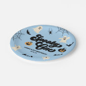 不気味ワンブルーハロウィーン1st誕生日パーティー ペーパープレート (アングル)