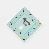 不気味ワン男女兼用ハロウィーン第1誕生日 スタンダードランチョンナプキン (角)