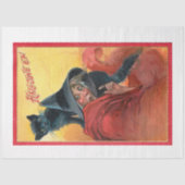 不気味ヴィンテージハロウィン魔女と黒猫 薄葉紙 (正面)