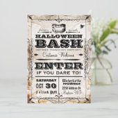 不気味ヴィンテージハローウィンパーティ招待状 招待状 (スタンド正面)