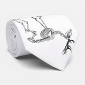 不気味ヴィンテージ骨格トナカイスケッチ ネクタイ (ロール)