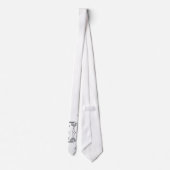 不気味ヴィンテージ骨格トナカイスケッチ ネクタイ (裏面)