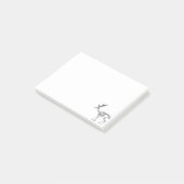 不気味ヴィンテージ骨格トナカイスケッチ ポストイット (アングル)