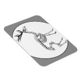 不気味ヴィンテージ骨格トナカイスケッチ マグネット (右側)