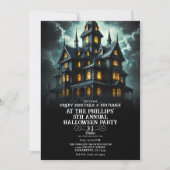 不気味不気味なホラー幽霊のよく出るハウスハローウィンパーティ 招待状 (正面)