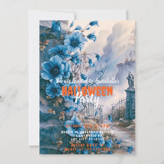 不気味不気味墓地ハローウィンパーティ 招待状 (正面)