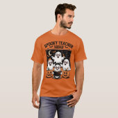 不気味先生分隊かわいい幽霊ハロウィンスクール Tシャツ (正面フル)