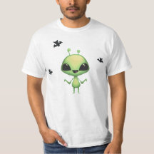 不気味可愛いエイリアンハロウィンTシャツ