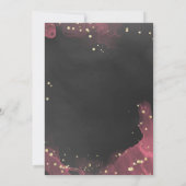 不気味可愛いピンク&黒の赤ちゃんシャワービンゴゲーム 招待状 (裏面)