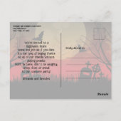 不気味墓地フルムーンハローウィンパーティ招待状 ポストカード (裏面)