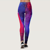 不気味夜のカラフル幽霊デザイン レギンス (裏面)