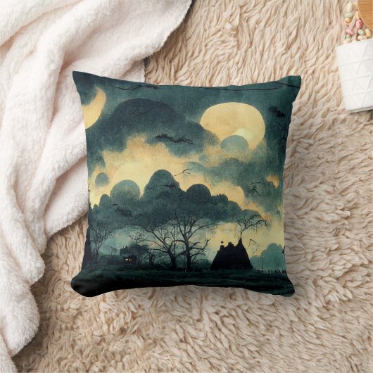 不気味夜景 クッション (ブランケット)