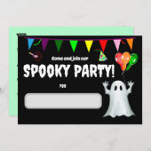 不気味子供の誕生日パーティー 招待状 (正面/裏面)