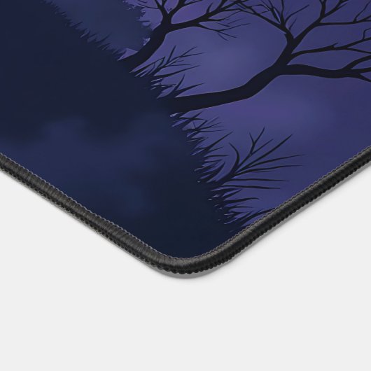 不気味家とこうもり幽霊のよく出るハロウィーンデスクマット デスクマット (コーナー)