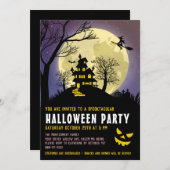 不気味家幽霊のよく出る子供服ハローウィンパーティ 招待状 (正面/裏面)