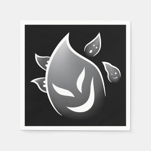 不気味幽霊たち スタンダードカクテルナプキン (正面)