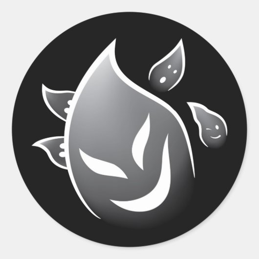 不気味幽霊たち ラウンドシール (正面)