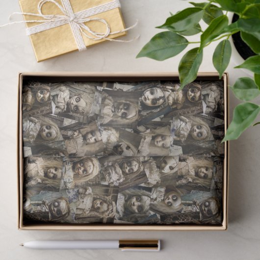 不気味幽霊のよく出るな人形ティッシュペーパー不気味ハロウィン 薄葉紙 (ギフト)