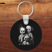 不気味幽霊のよく出るな人形ホラー玩具ハロウィーンゴシックAlt キーホルダー (正面)