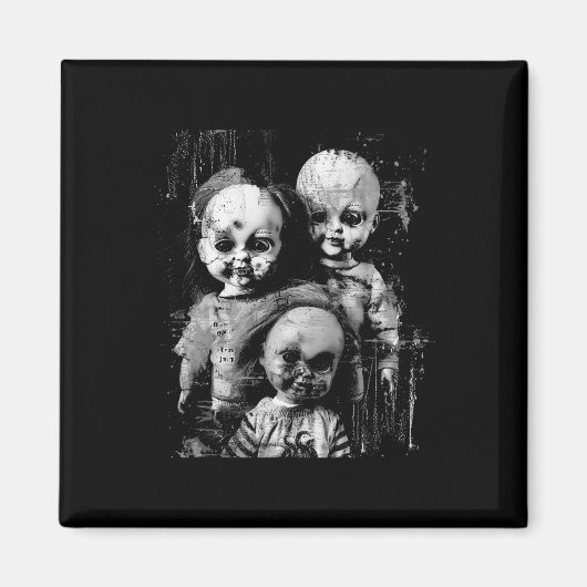 不気味幽霊のよく出るな人形ホラー玩具ハロウィーンゴシックAlt マグネット (正面)