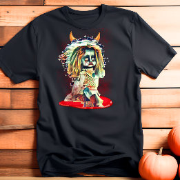 不気味幽霊のよく出るな人形怖いホラーハロウィーンT市 Tシャツ