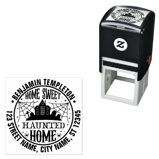 不気味幽霊のよく出るなHouse Spider Websの名前アドレス セルフインキングスタンプ (インサイチュ)